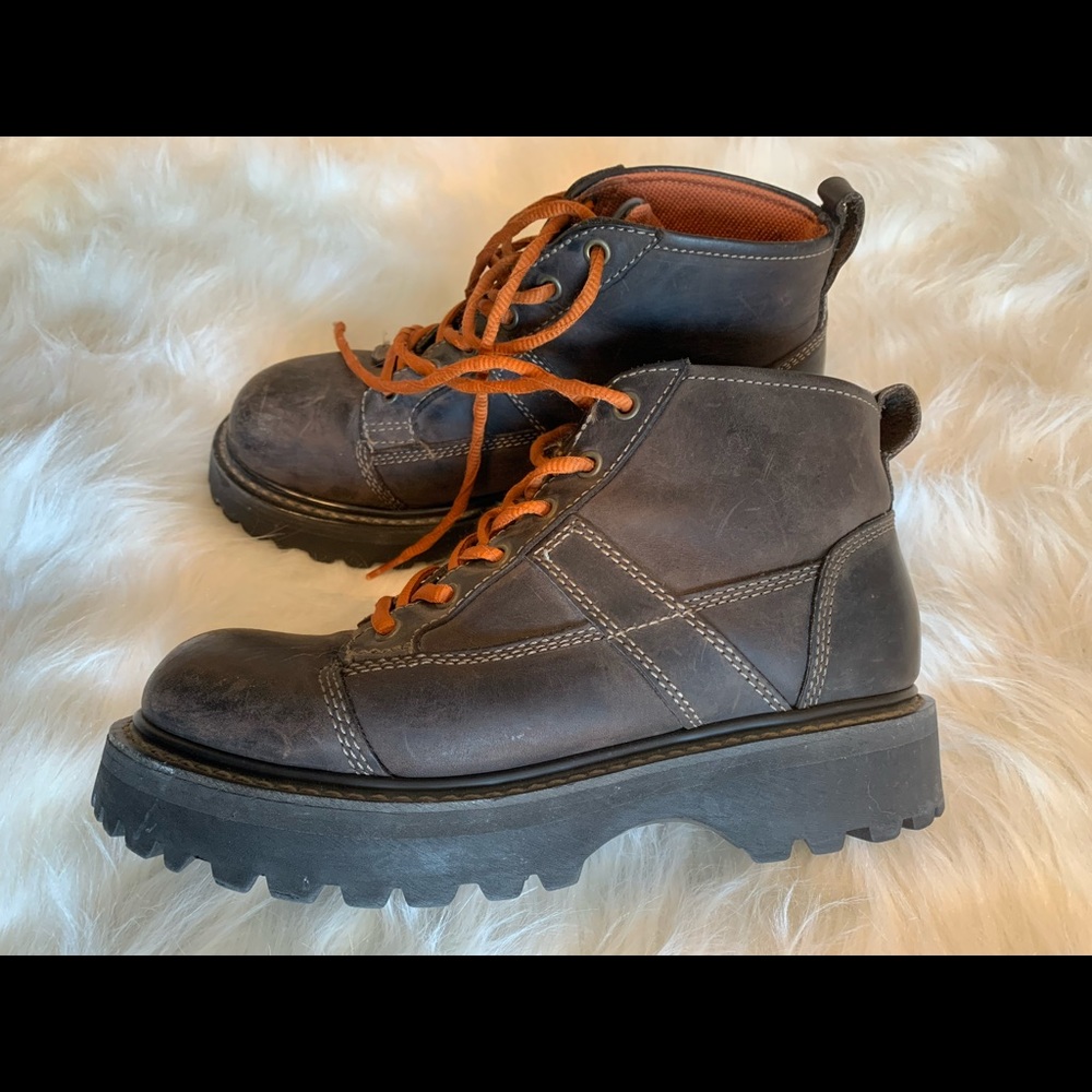 Vintage American Eagle Leather Hiking Boots